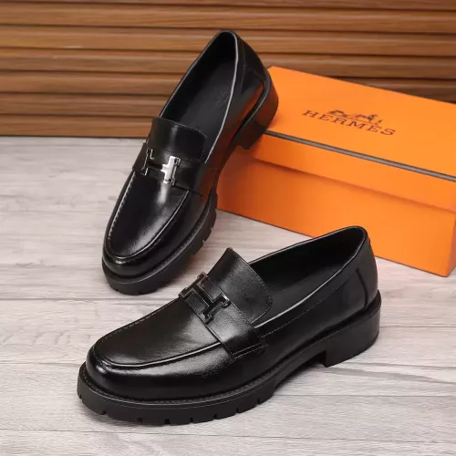 Replica Hermes Leather Shoes For Men #1329635 $96.00 USD for Wholesale