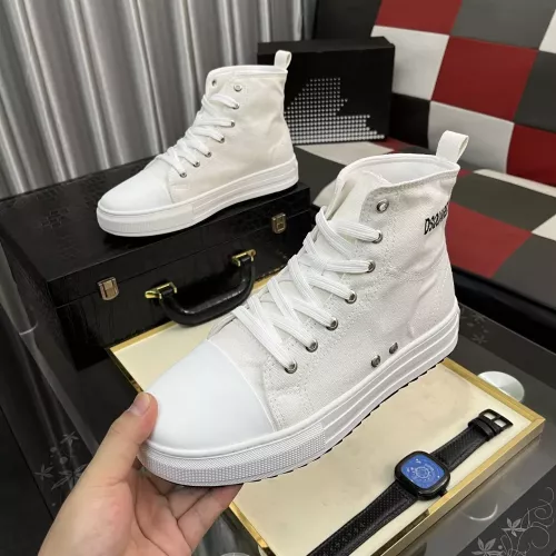 Dsquared High Tops Shoes For Men #1329749 $82.00 USD, Wholesale Replica Dsquared High Tops Shoes