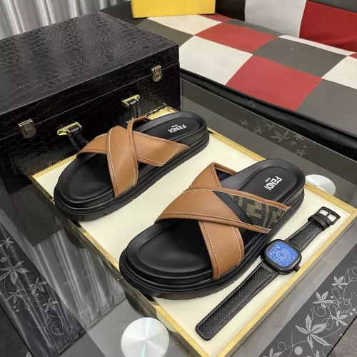 Fendi Slippers For Men #1329935 $60.00 USD, Wholesale Replica Fendi Slippers