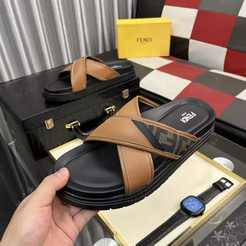 Replica Fendi Slippers For Men #1329935 $60.00 USD for Wholesale