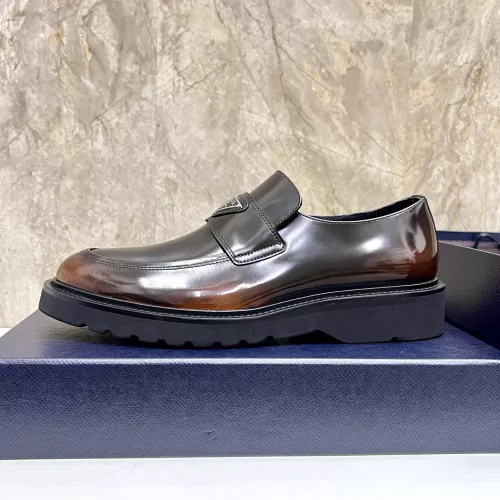 Replica Prada Leather Shoes For Men #1330235 $155.00 USD for Wholesale