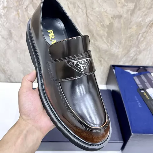 Replica Prada Leather Shoes For Men #1330235 $155.00 USD for Wholesale