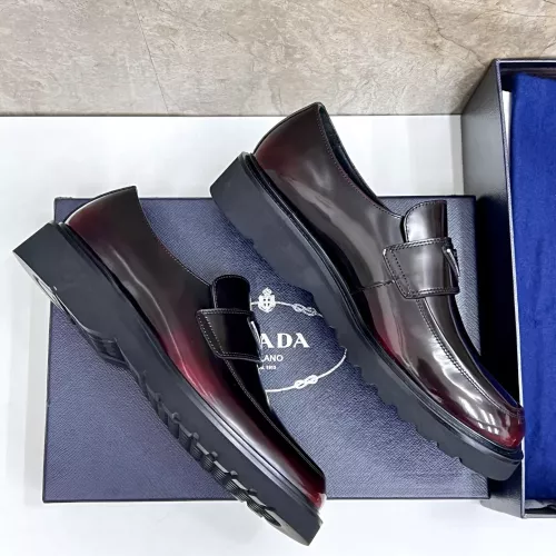 Replica Prada Leather Shoes For Men #1330236 $155.00 USD for Wholesale