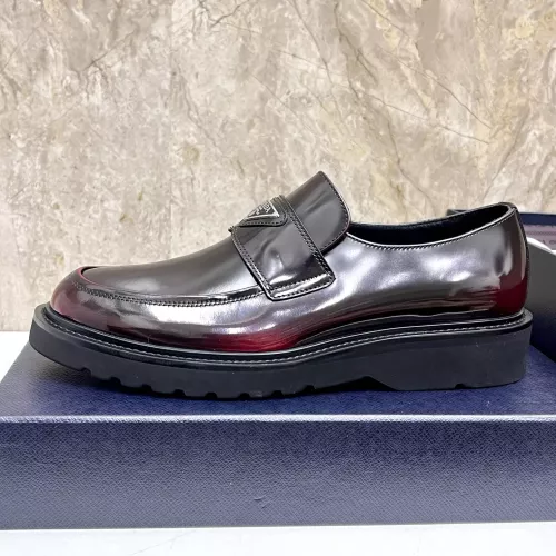 Replica Prada Leather Shoes For Men #1330236 $155.00 USD for Wholesale