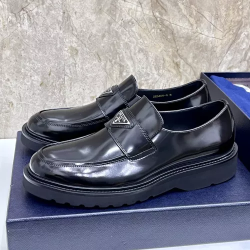 Prada Leather Shoes For Men #1330237 $155.00 USD, Wholesale Replica Prada Leather Shoes