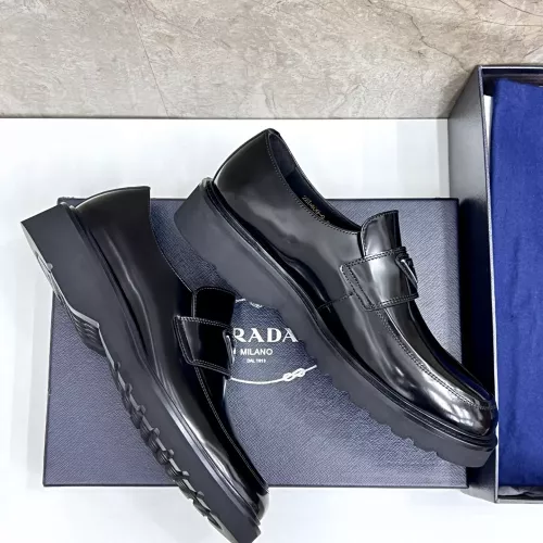 Replica Prada Leather Shoes For Men #1330237 $155.00 USD for Wholesale