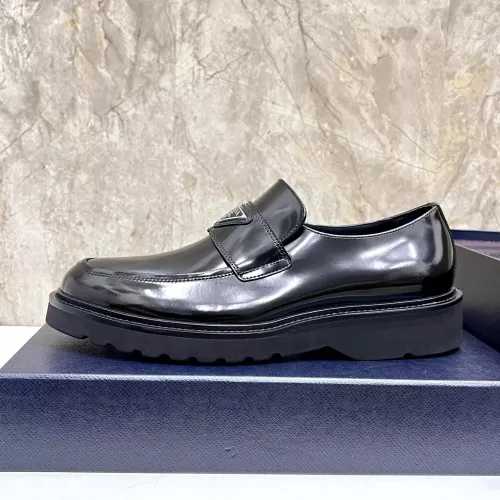 Replica Prada Leather Shoes For Men #1330237 $155.00 USD for Wholesale