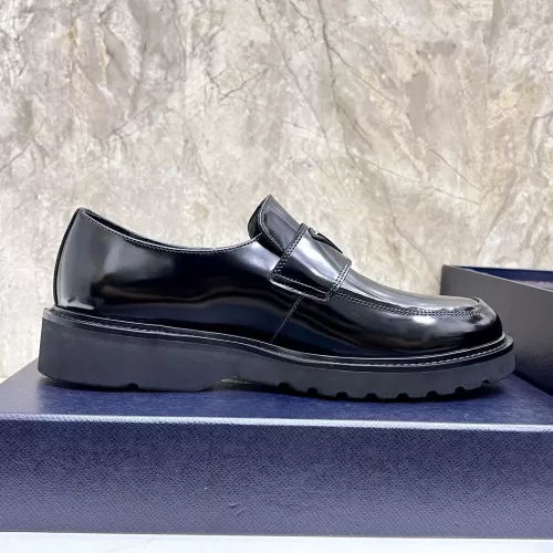 Replica Prada Leather Shoes For Men #1330237 $155.00 USD for Wholesale