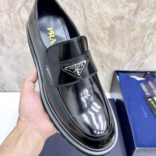 Replica Prada Leather Shoes For Men #1330237 $155.00 USD for Wholesale