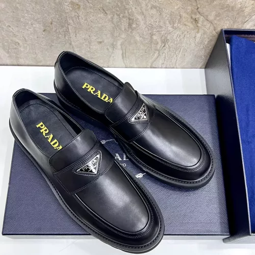 Replica Prada Leather Shoes For Men #1330238 $155.00 USD for Wholesale