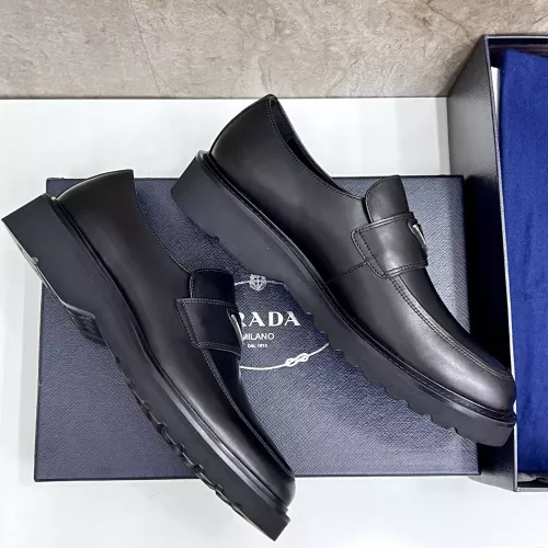 Replica Prada Leather Shoes For Men #1330238 $155.00 USD for Wholesale
