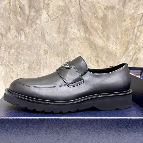 Replica Prada Leather Shoes For Men #1330238 $155.00 USD for Wholesale