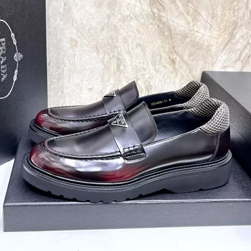 Prada Leather Shoes For Men #1330379 $155.00 USD, Wholesale Replica Prada Leather Shoes
