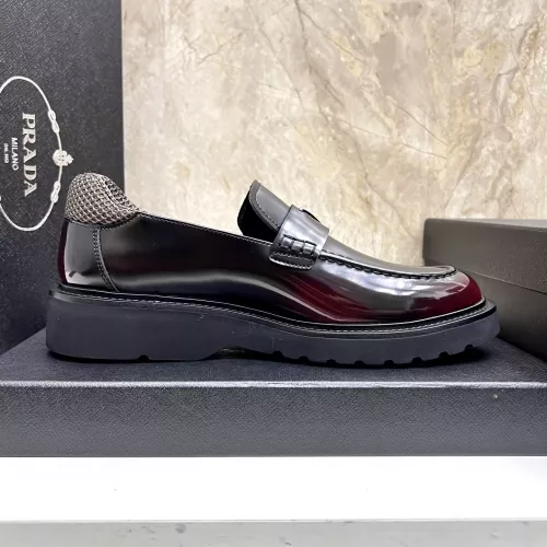 Replica Prada Leather Shoes For Men #1330379 $155.00 USD for Wholesale
