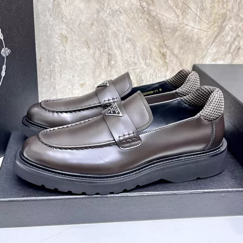 Prada Leather Shoes For Men #1330380 $155.00 USD, Wholesale Replica Prada Leather Shoes