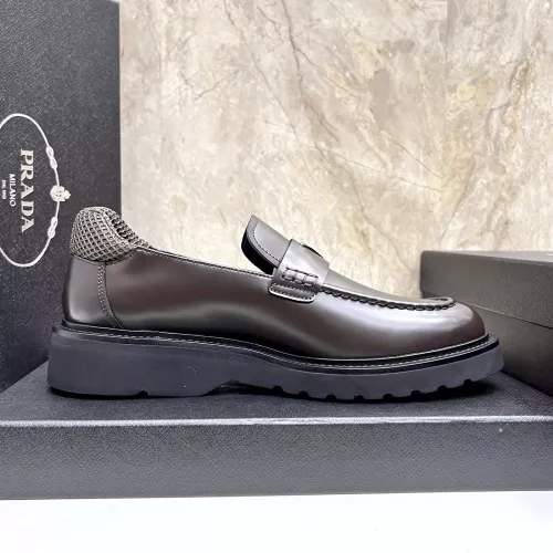 Replica Prada Leather Shoes For Men #1330380 $155.00 USD for Wholesale