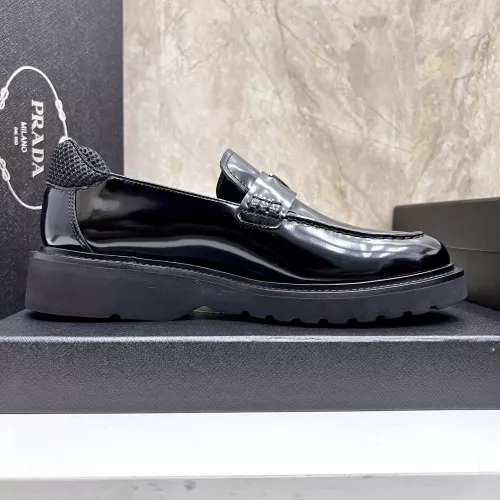 Replica Prada Leather Shoes For Men #1330381 $155.00 USD for Wholesale
