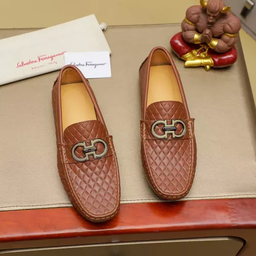 Salvatore Ferragamo Leather Shoes For Men #1330808 $76.00 USD, Wholesale Replica Salvatore Ferragamo Leather Shoes