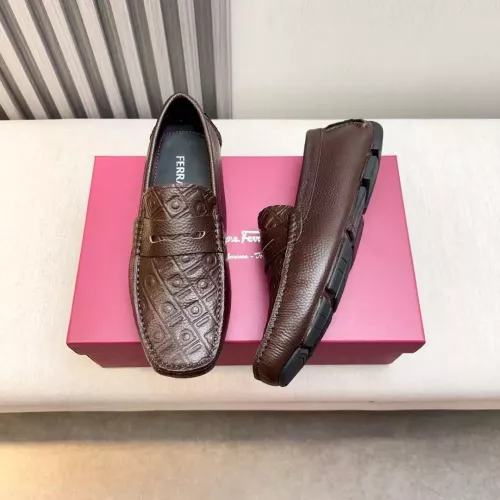Salvatore Ferragamo Leather Shoes For Men #1330937 $100.00 USD, Wholesale Replica Salvatore Ferragamo Leather Shoes
