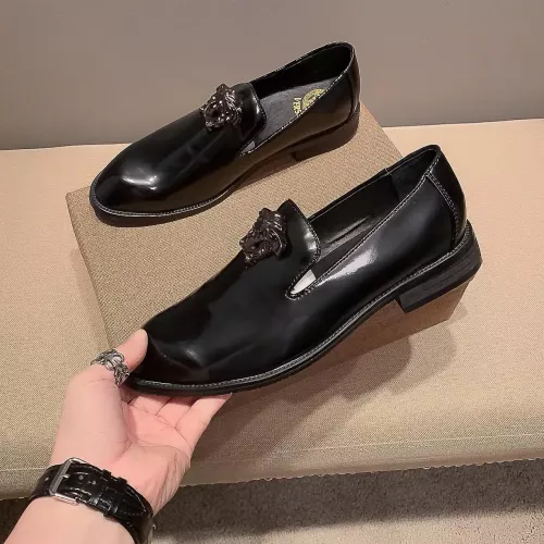 Versace Leather Shoes For Men #1331209 $85.00 USD, Wholesale Replica Versace Leather Shoes