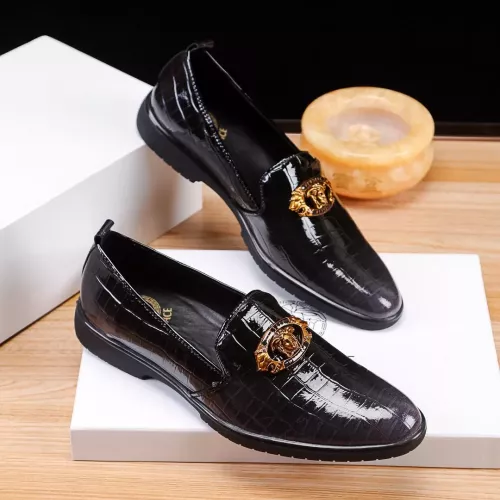 Versace Leather Shoes For Men #1331253 $85.00 USD, Wholesale Replica Versace Leather Shoes