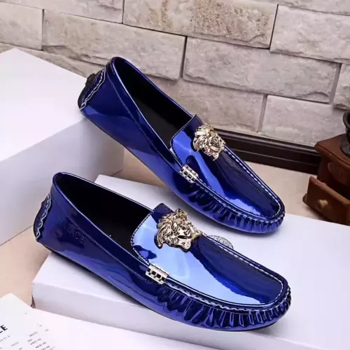 Versace Leather Shoes For Men #1331258 $76.00 USD, Wholesale Replica Versace Leather Shoes