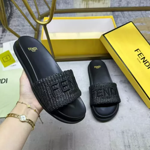 Fendi Slippers For Women #1331736 $76.00 USD, Wholesale Replica Fendi Slippers
