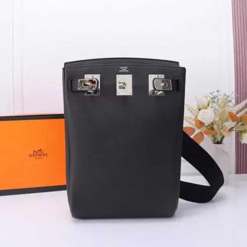 Replica Hermes AAA Quality Messenger Bags In Black For Unisex #1332192 $251.24 USD for Wholesale