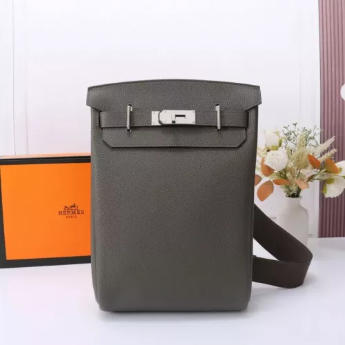 Hermes AAA Quality Messenger Bags In Gray For Unisex #1332200 $251.24 USD, Wholesale Replica Hermes AAA Quality Messenger Bags