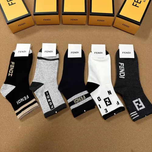 Replica Fendi Socks For Men #1332488 $25.00 USD for Wholesale