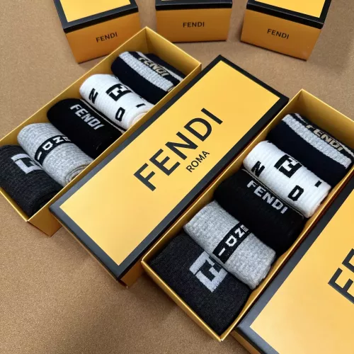 Replica Fendi Socks For Men #1332488 $25.00 USD for Wholesale