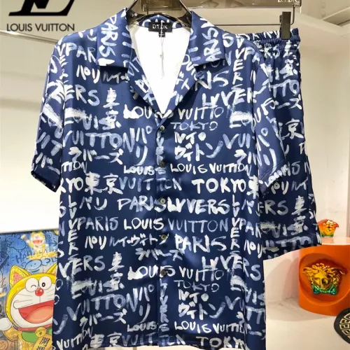 Louis Vuitton LV Tracksuits Short Sleeved For Men #1333398 $76.00 USD, Wholesale Replica Louis Vuitton LV Tracksuits