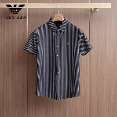 Armani Shirts Short Sleeved For Men #1333425 $52.00 USD, Wholesale Replica Armani Shirts