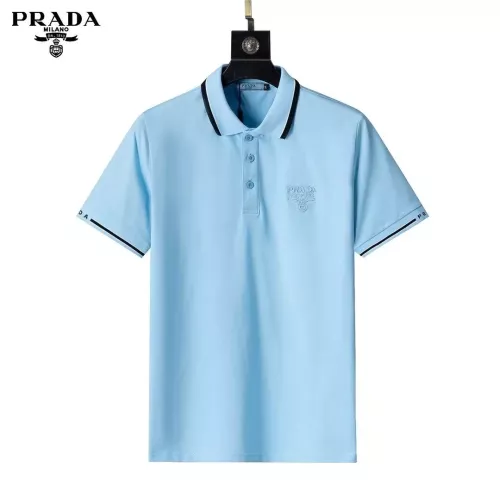 Prada T-Shirts Short Sleeved For Men #1333837 $32.00 USD, Wholesale Replica Prada T-Shirts