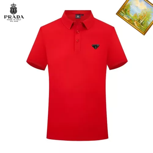Prada T-Shirts Short Sleeved For Men #1334317 $29.00 USD, Wholesale Replica Prada T-Shirts