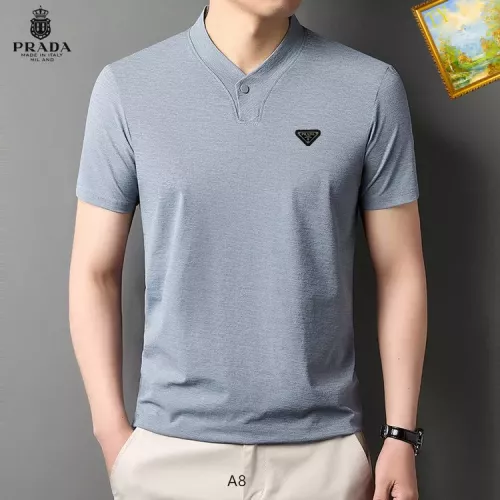 Prada T-Shirts Short Sleeved For Men #1334387 $34.00 USD, Wholesale Replica Prada T-Shirts