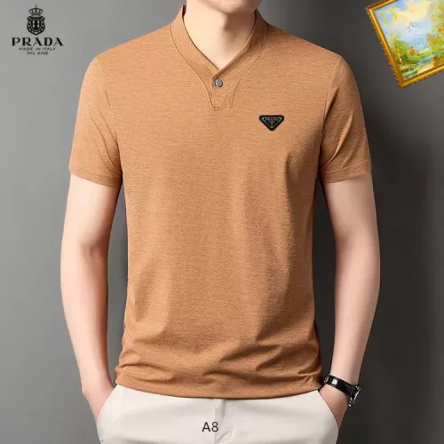 Prada T-Shirts Short Sleeved For Men #1334390 $34.00 USD, Wholesale Replica Prada T-Shirts