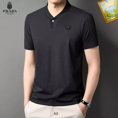 Prada T-Shirts Short Sleeved For Men #1334391 $34.00 USD, Wholesale Replica Prada T-Shirts