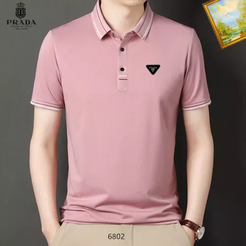 Prada T-Shirts Short Sleeved For Men #1334468 $34.00 USD, Wholesale Replica Prada T-Shirts