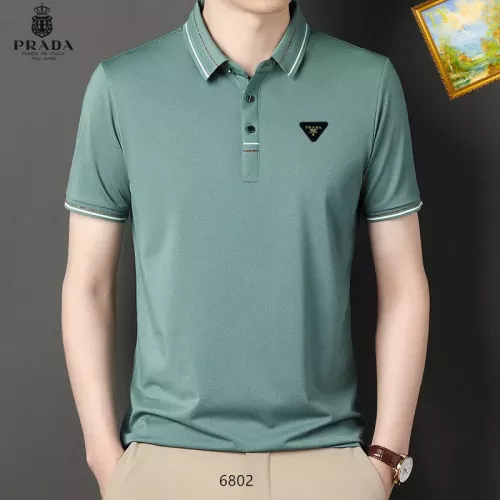 Prada T-Shirts Short Sleeved For Men #1334469 $34.00 USD, Wholesale Replica Prada T-Shirts