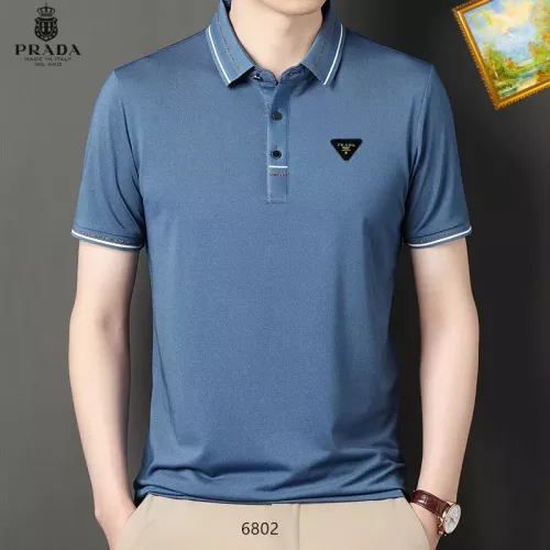 Prada T-Shirts Short Sleeved For Men #1334471 $34.00 USD, Wholesale Replica Prada T-Shirts