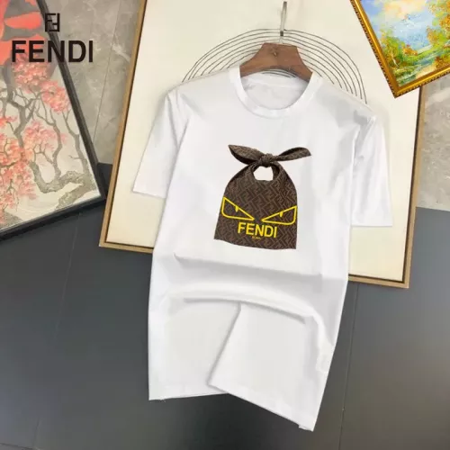 Fendi T-Shirts Short Sleeved For Unisex #1334549 $25.00 USD, Wholesale Replica Fendi T-Shirts