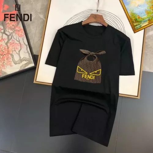 Fendi T-Shirts Short Sleeved For Unisex #1334554 $25.00 USD, Wholesale Replica Fendi T-Shirts