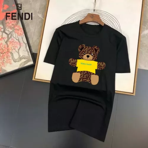 Fendi T-Shirts Short Sleeved For Unisex #1334580 $25.00 USD, Wholesale Replica Fendi T-Shirts