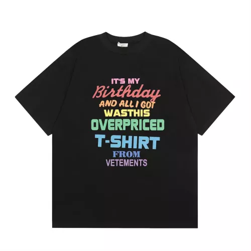 VETEMENTS T-Shirts Short Sleeved For Unisex #1335177 $29.00 USD, Wholesale Replica VETEMENTS T-Shirts