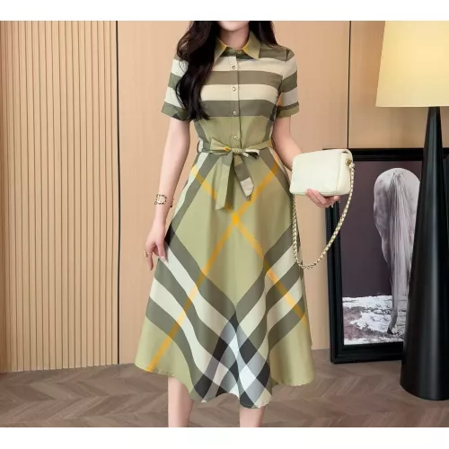 Burberry Dresses Short Sleeved For Women #1335838 $85.00 USD, Wholesale Replica Burberry Dresses