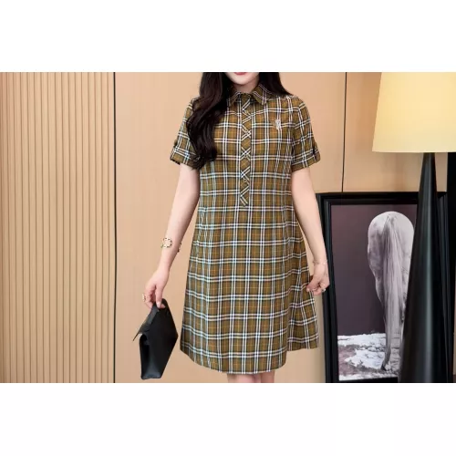 Burberry Dresses Short Sleeved For Women #1335843 $85.00 USD, Wholesale Replica Burberry Dresses