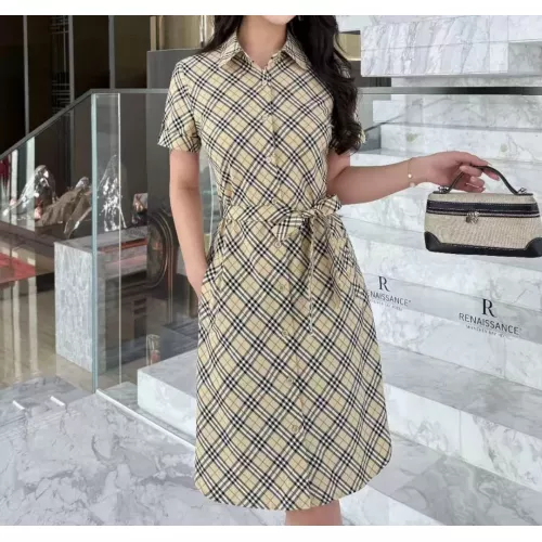 Burberry Dresses Short Sleeved For Women #1335845 $85.00 USD, Wholesale Replica Burberry Dresses