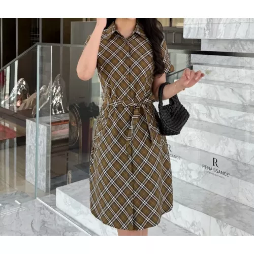 Burberry Dresses Short Sleeved For Women #1335852 $85.00 USD, Wholesale Replica Burberry Dresses