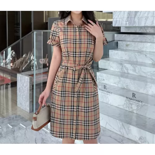 Burberry Dresses Short Sleeved For Women #1335859 $85.00 USD, Wholesale Replica Burberry Dresses